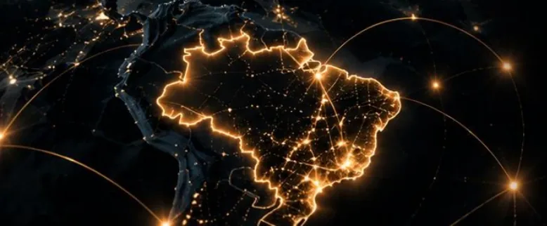 Mapa luminoso do Brasil